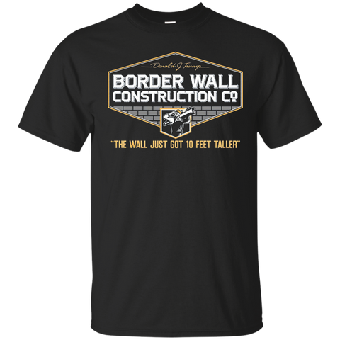 GunShowTees Men’s Donald Trump Border Wall Construction Company T-Shirt