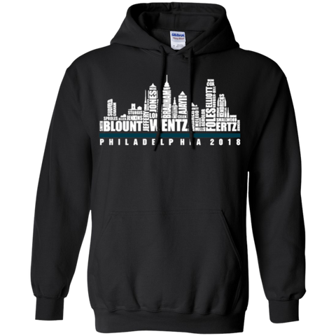 2018 Philadelphia Football Fly Eagles Fly City Skyline Cool Fan Pullover Hoodie