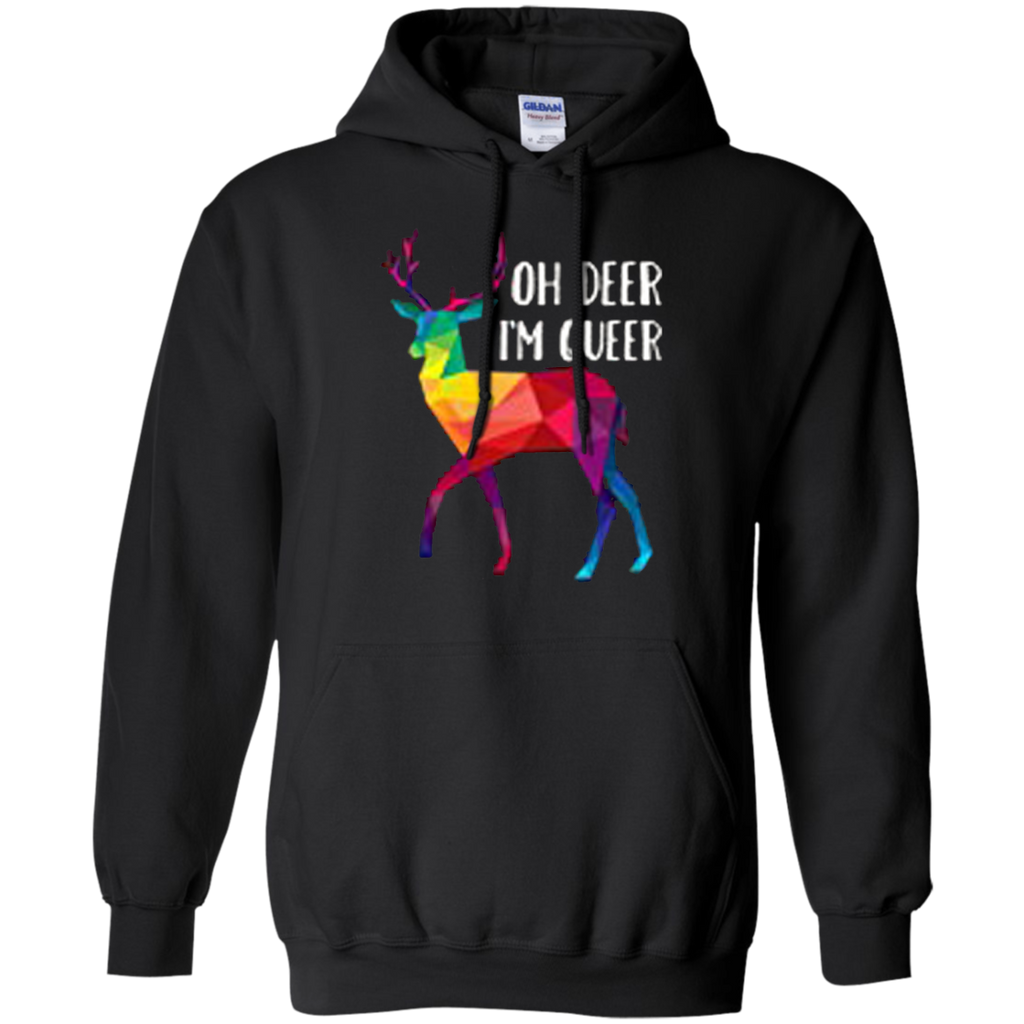 Oh Deer I'm Queer Funny Pullover Hoodie