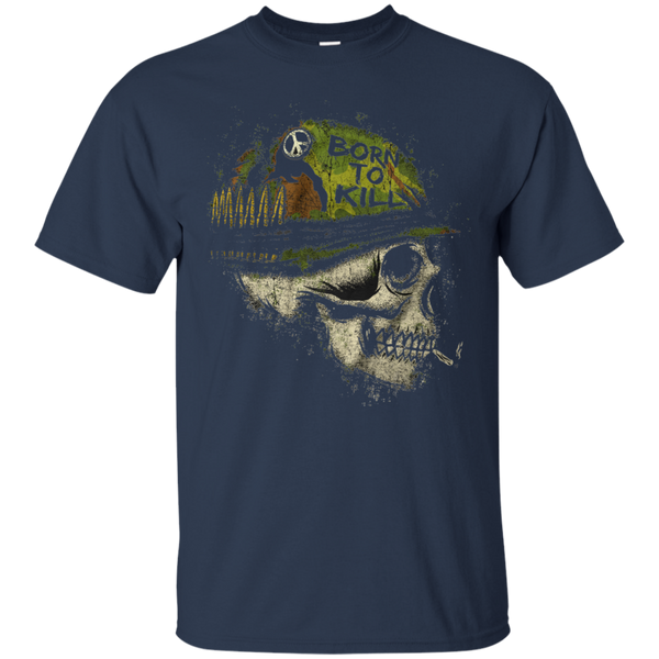 Skull Born to kill head danger war T-Shirt