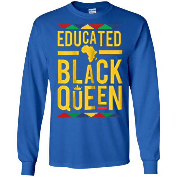 African American Educated Pride Black Queen Long Sleeves