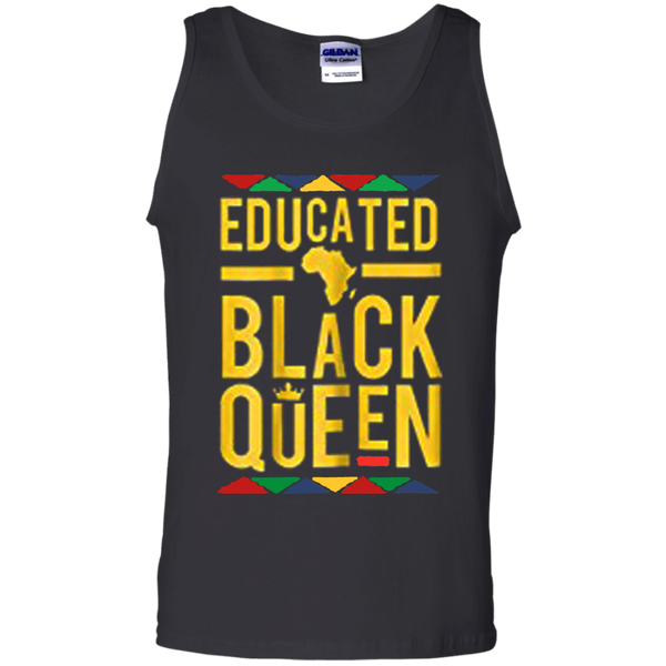 African American Educated Pride Black Queen Tank Top