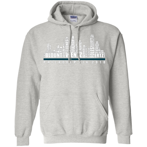 2018 Philadelphia Football Fly Eagles Fly City Skyline Cool Fan Pullover Hoodie