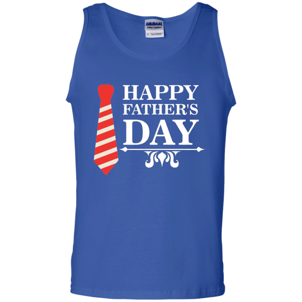 Gift Papa Happy Father Day with Tie Tank Top