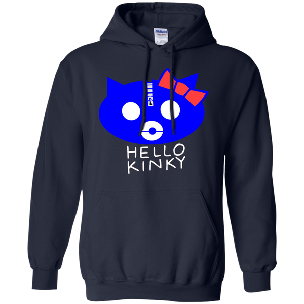 Hello Kinky Blue Black Pullover Hoodie