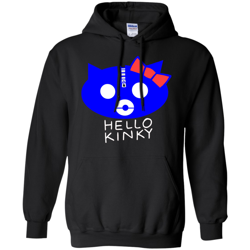 Hello Kinky Blue Black Pullover Hoodie