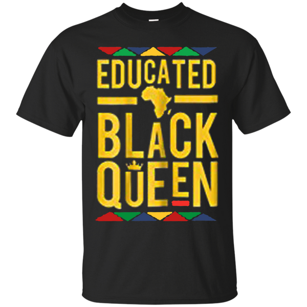 African American Educated Pride Black Queen T-Shirt