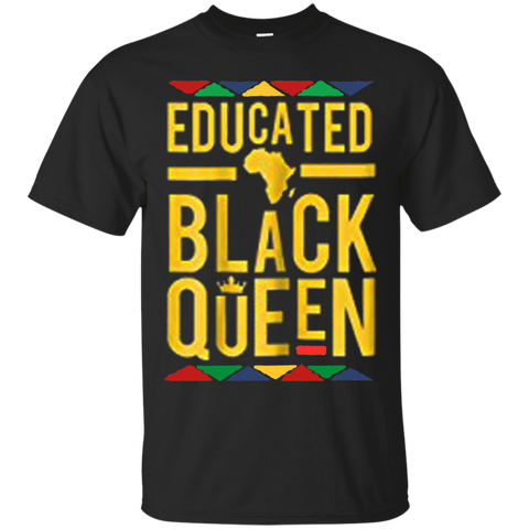 African American Educated Pride Black Queen T-Shirt