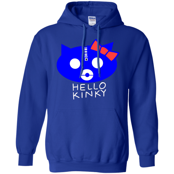 Hello Kinky Blue Black Pullover Hoodie