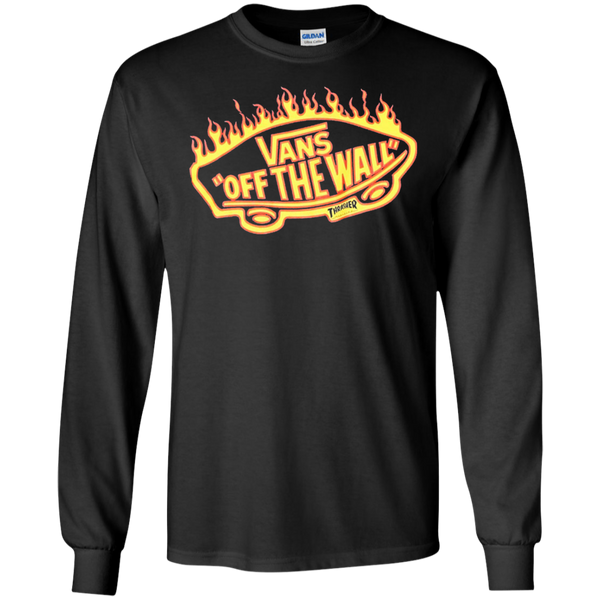 CHigh quality CVans X Thrasher Pocket T-Shirt (Black)-Large Long Sleeves