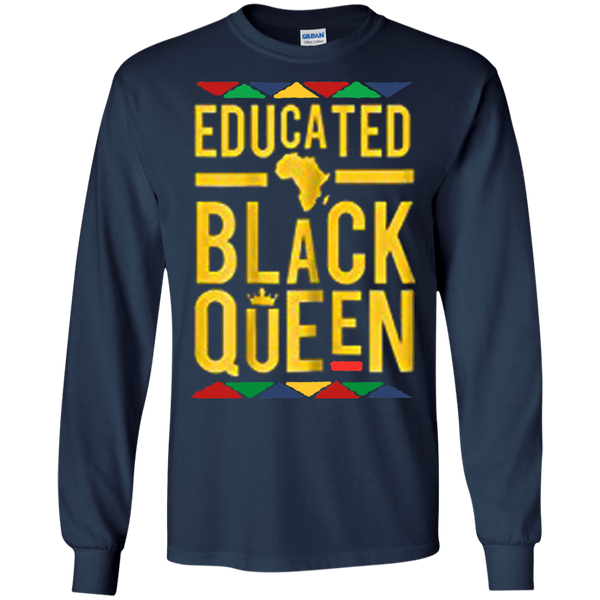African American Educated Pride Black Queen Long Sleeves