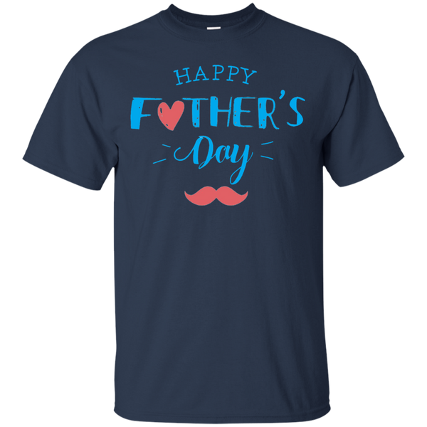 Gift Papa Happy Father Day Cotton T-Shirt