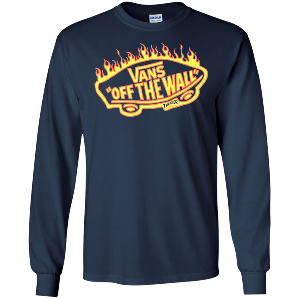 CHigh quality CVans X Thrasher Pocket T-Shirt (Black)-Large Long Sleeves