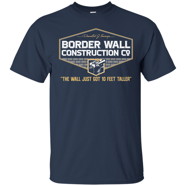 GunShowTees Men’s Donald Trump Border Wall Construction Company T-Shirt