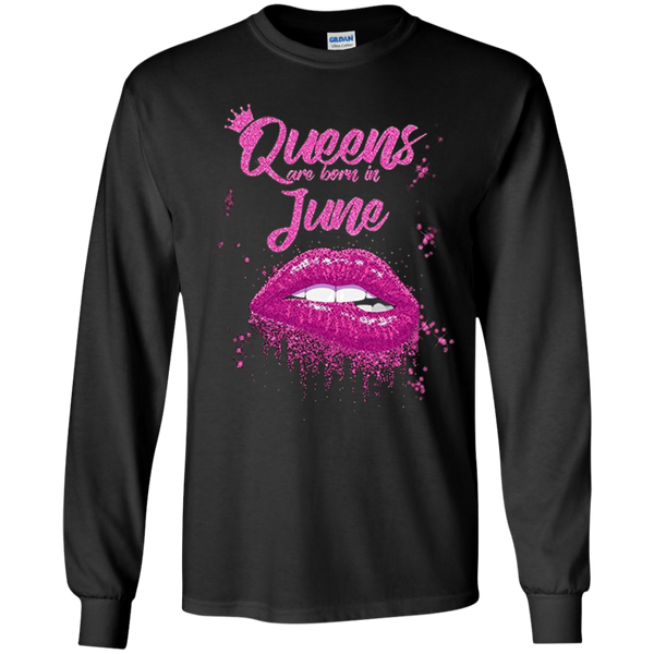 CCover your body with amazing CQueens Are Born In June Birthday T-Shirt for Black Women Long Sleeves