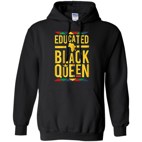 African American Educated Pride Black Queen Pullover Hoodie
