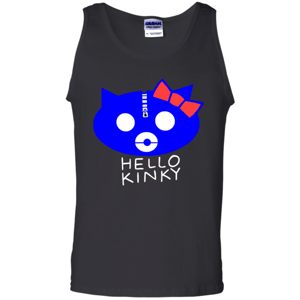 Hello Kinky Blue Black Tank Top