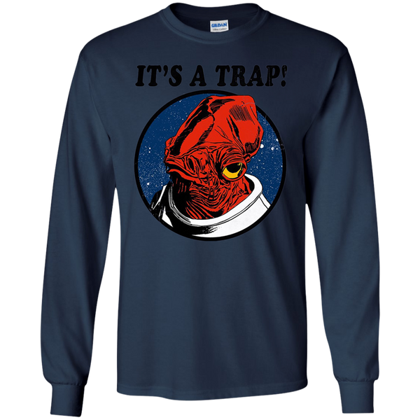 Star Wars Men's It's a Trap Admiral Ackbar T-Shirt Long Sleeves