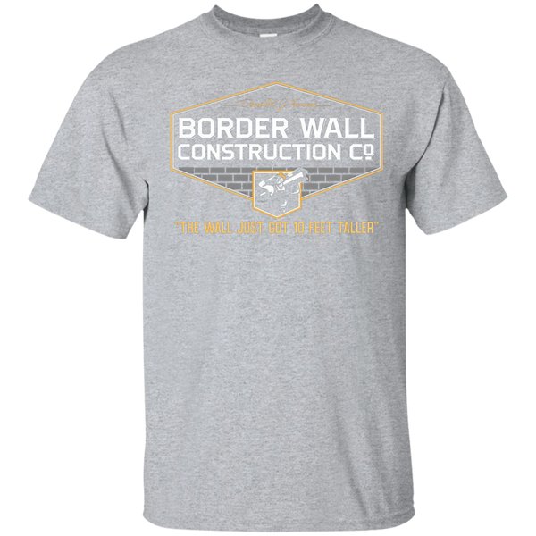GunShowTees Men’s Donald Trump Border Wall Construction Company T-Shirt