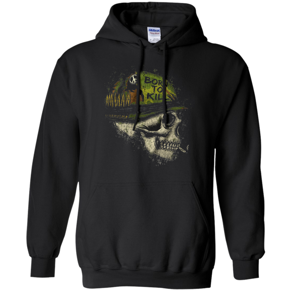 Skull Born to kill head danger war Pullover Hoodie