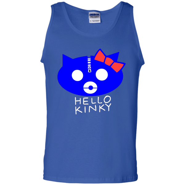 Hello Kinky Blue Black Tank Top