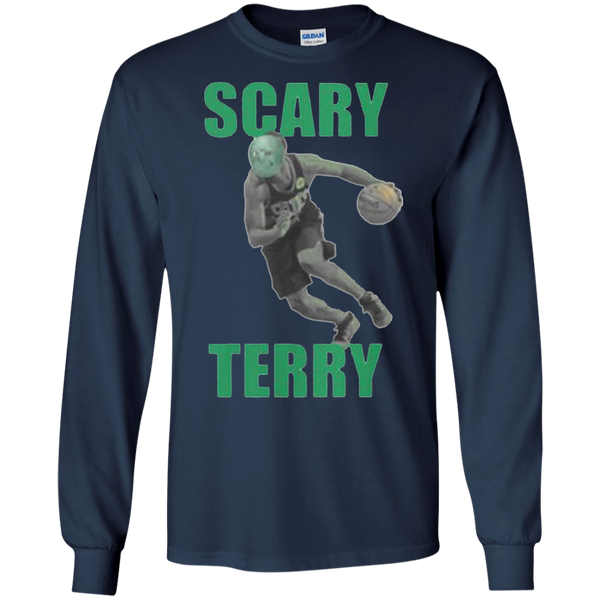 Scary Terry With Mark Gift Boston Basketball Long T-Shirt