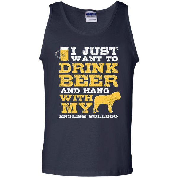 Just Want Drink Hang English Bulldog Tank Top