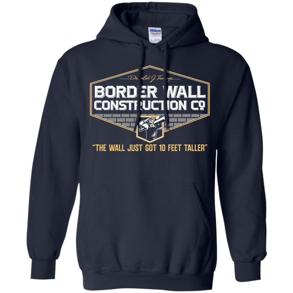 GunShowTees Men’s Donald Trump Border Wall Construction Company T-Shirt Pullover Hoodie