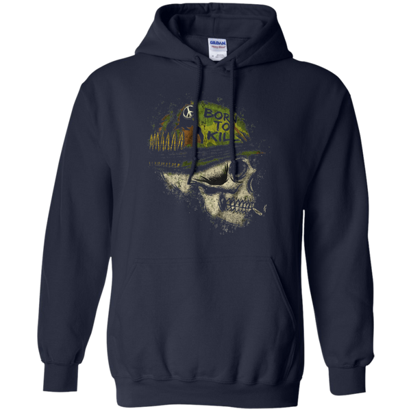 Skull Born to kill head danger war Pullover Hoodie