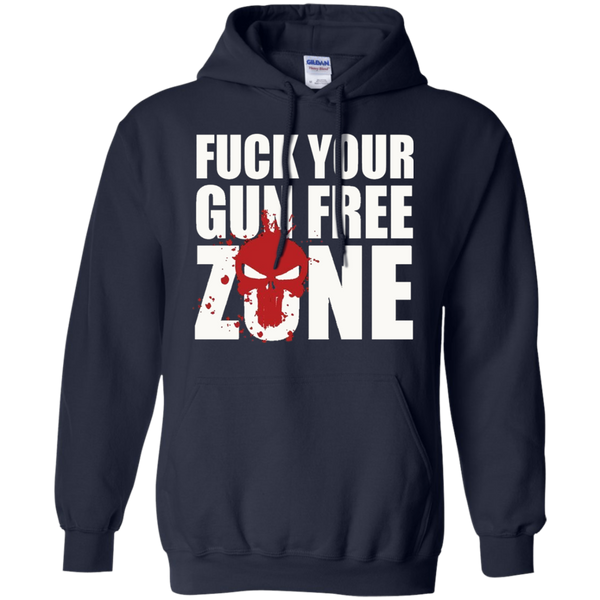 Discover Cool CSYBING Men's Fuck Your Gun Free Zone  Pullover Hoodie