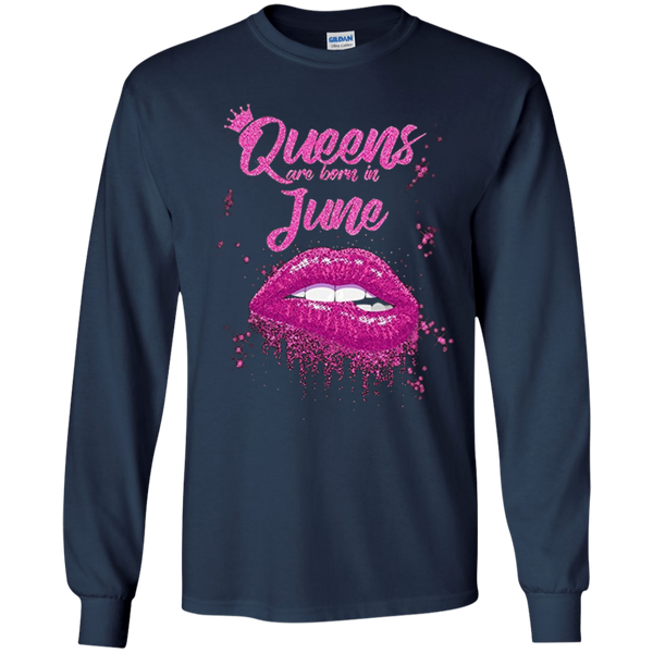 CCover your body with amazing CQueens Are Born In June Birthday T-Shirt for Black Women Long Sleeves