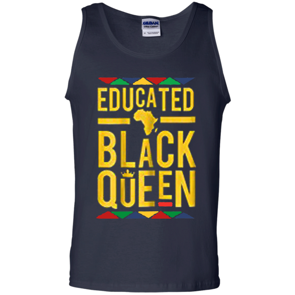 African American Educated Pride Black Queen Tank Top