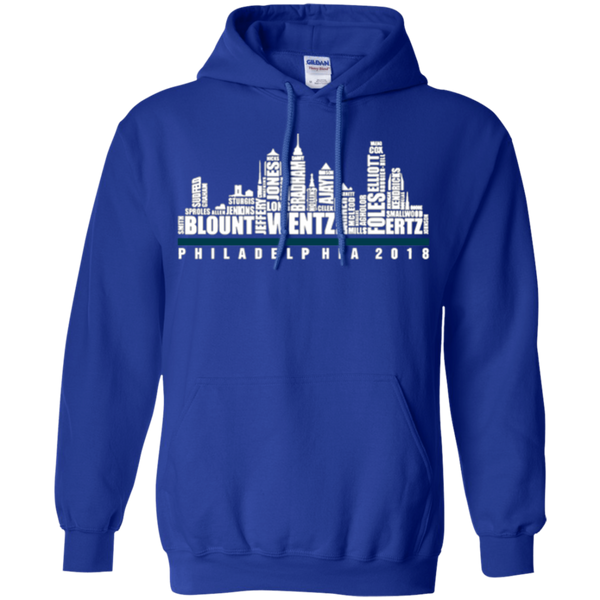 2018 Philadelphia Football Fly Eagles Fly City Skyline Cool Fan Pullover Hoodie