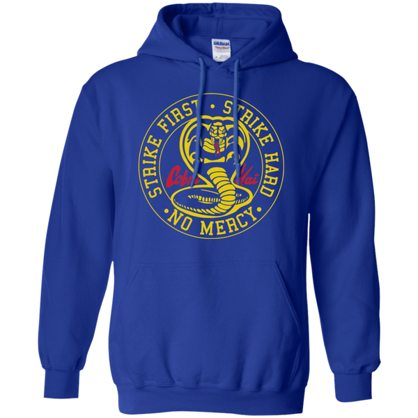 Cobra Kai Strike First Strike Hard No Mercy Pullover Hoodie