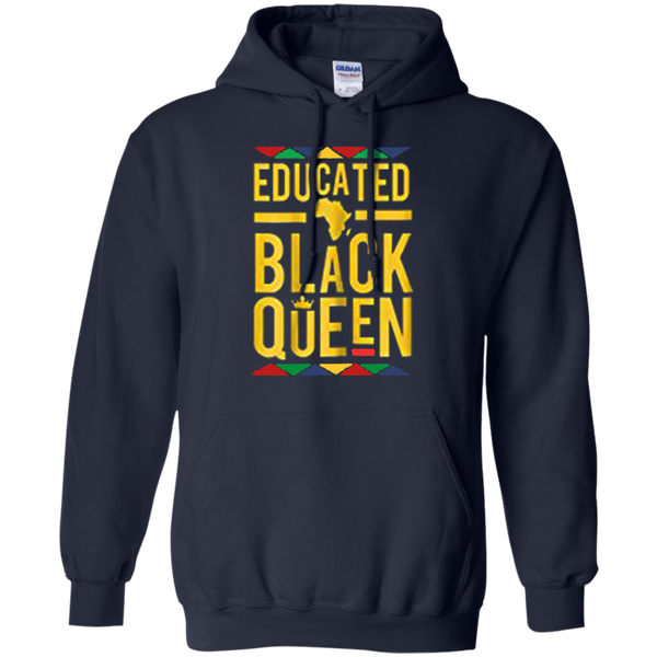 African American Educated Pride Black Queen Pullover Hoodie