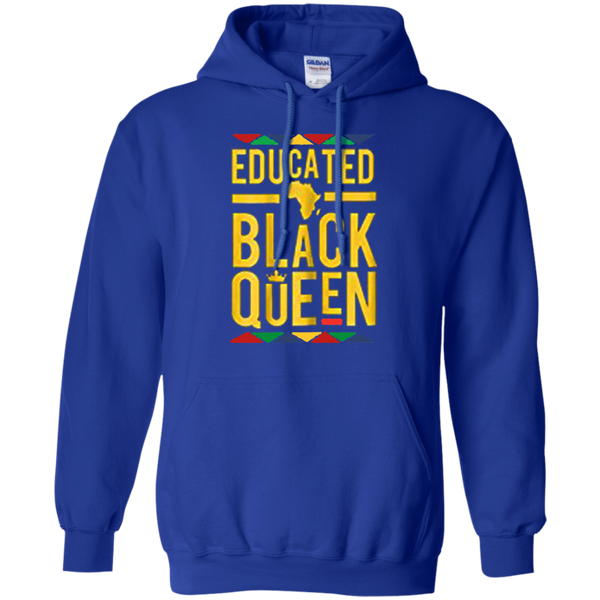 African American Educated Pride Black Queen Pullover Hoodie