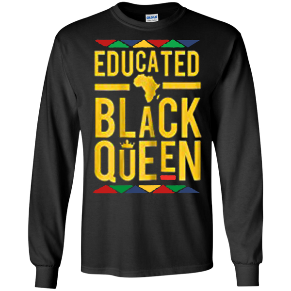 African American Educated Pride Black Queen Long Sleeves