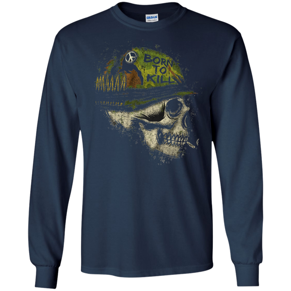Skull Born to kill head danger war Long T-Shirt
