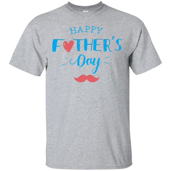Gift Papa Happy Father Day Cotton T-Shirt