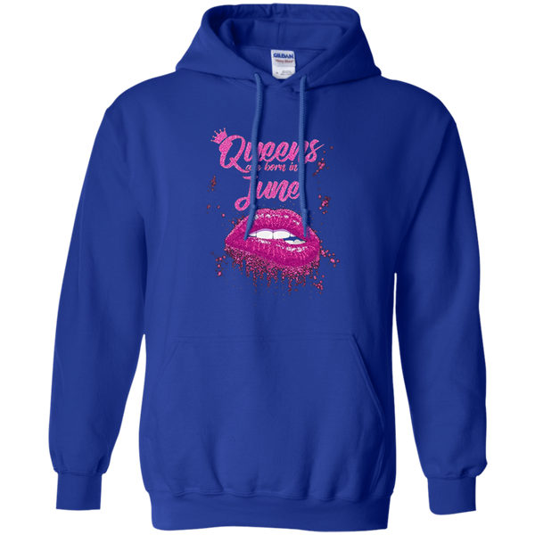 Queens Are Born In June Birthday for Black Women Pullover Hoodie