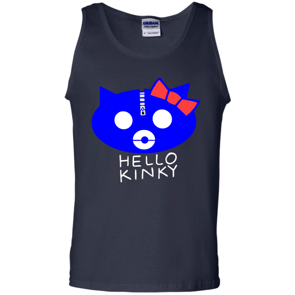 Hello Kinky Blue Black Tank Top