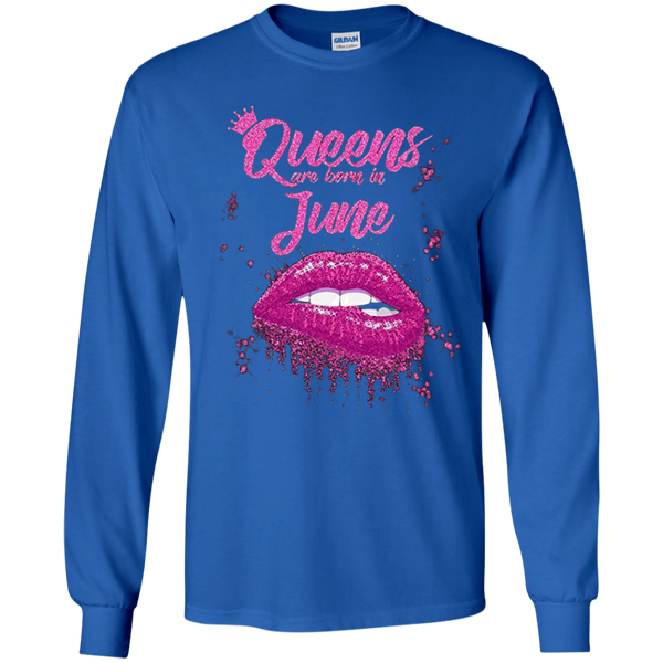 CCover your body with amazing CQueens Are Born In June Birthday T-Shirt for Black Women Long Sleeves