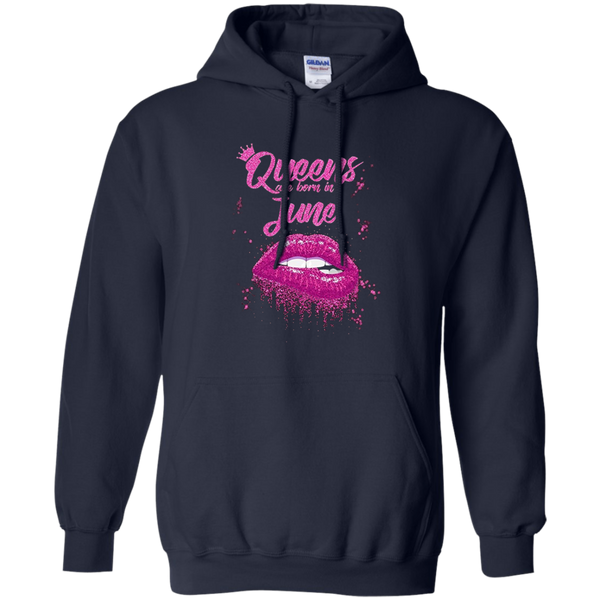 Queens Are Born In June Birthday for Black Women Pullover Hoodie