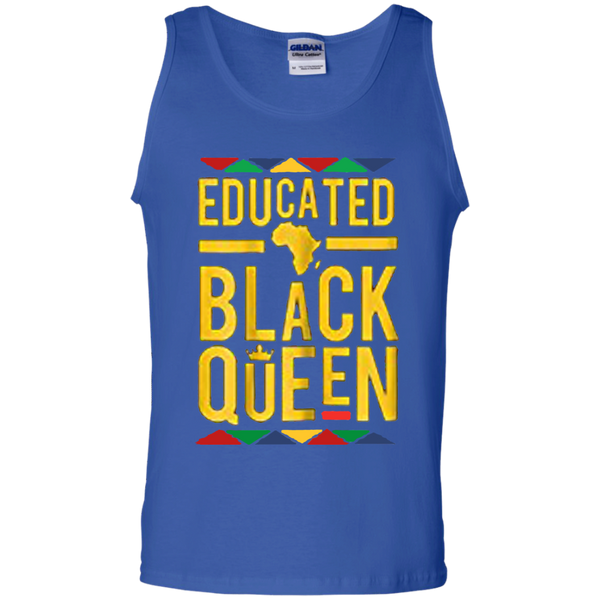African American Educated Pride Black Queen Tank Top