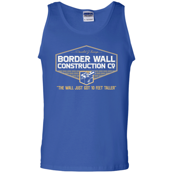 GunShowTees Men’s Donald Trump Border Wall Construction Company T-Shirt Tank Top