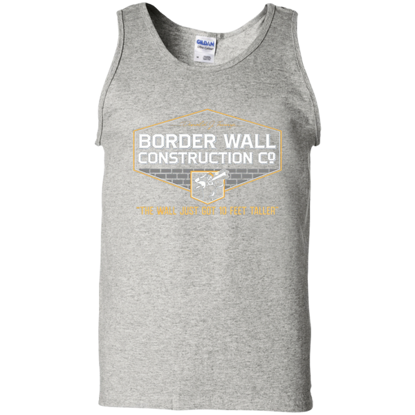 GunShowTees Men’s Donald Trump Border Wall Construction Company T-Shirt Tank Top