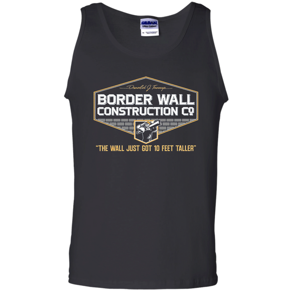 GunShowTees Men’s Donald Trump Border Wall Construction Company T-Shirt Tank Top