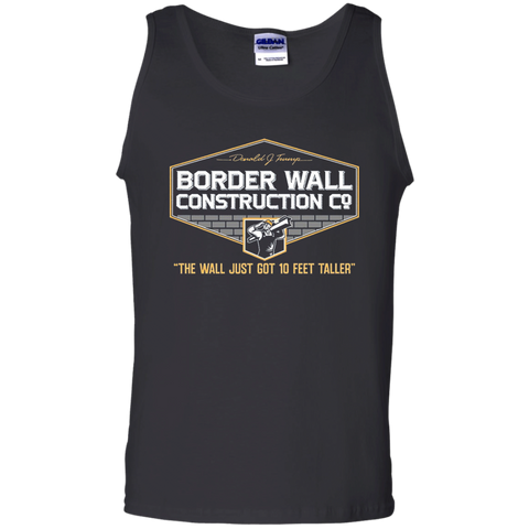 GunShowTees Men’s Donald Trump Border Wall Construction Company T-Shirt Tank Top