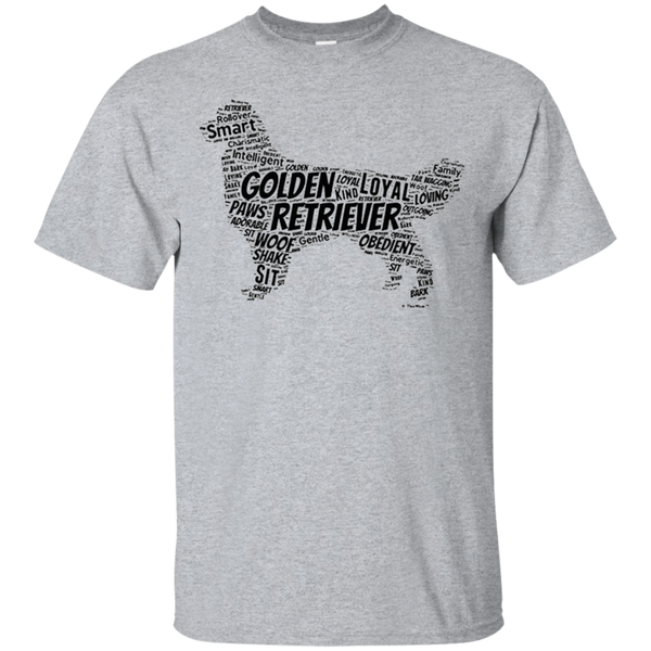 Golden Retriever Word Art Dog Puppy Owner Gift tshirt